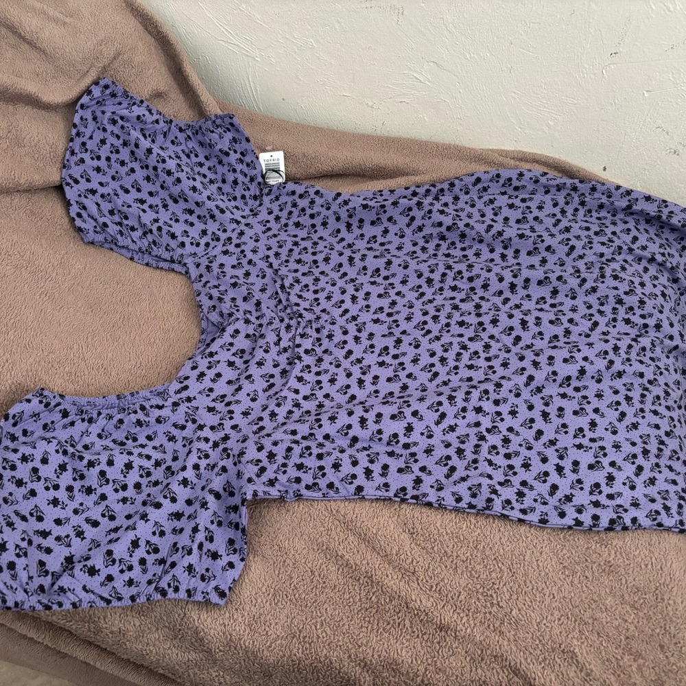Torrid- Betsey Johnson dress- Purple Floral Dress
